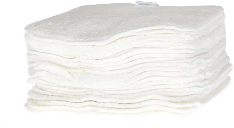 Wasbare billendoekjes - Wit - Babydoekjes voor Gezicht en Billen - 25 stuks - Katoen - Super zacht en absorberend van Cheeky Wipes – productfoto