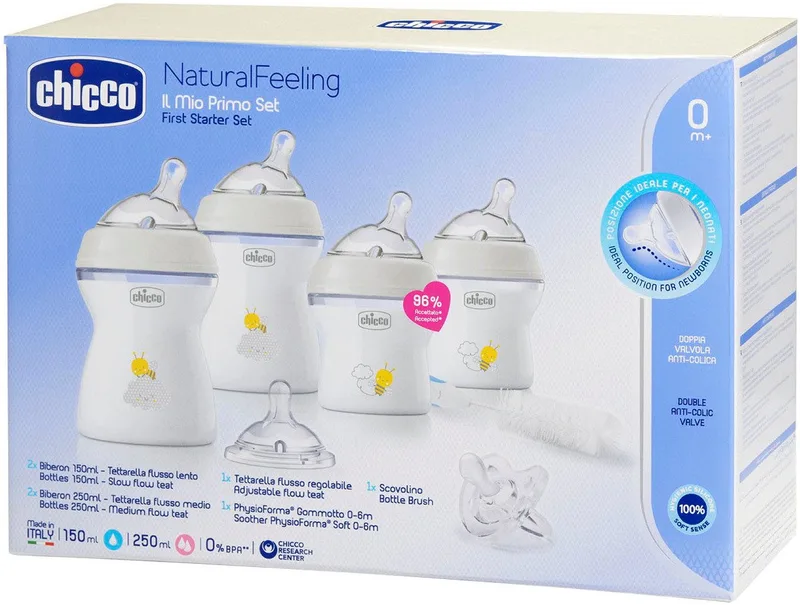 Babyflasche Erster Starter-Set Naturalfeeling van Chicco in Blau – productfoto