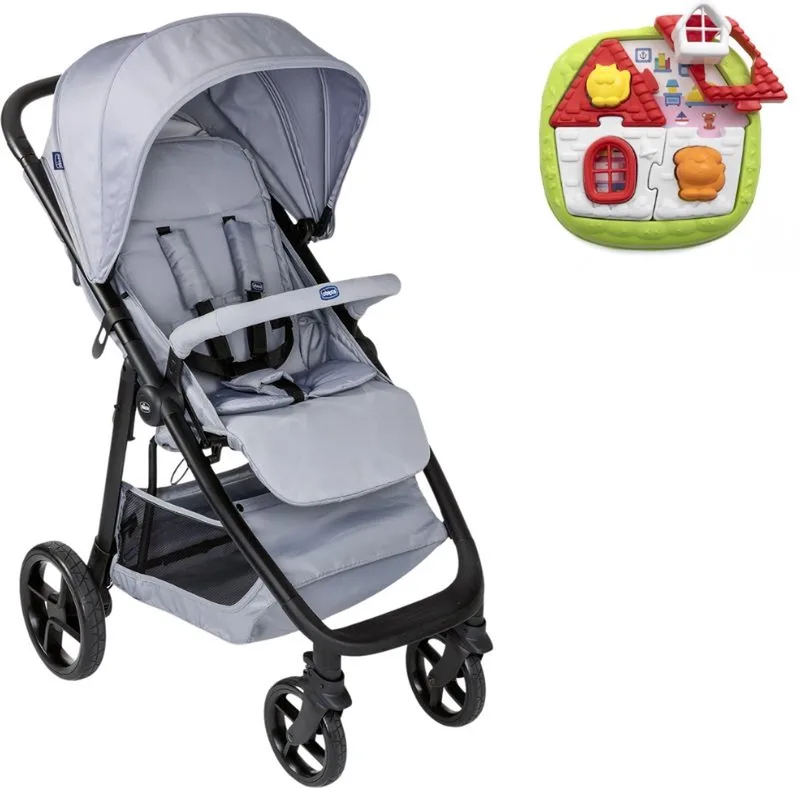 bundel - Buggy Multiride - Light Grey & 2-in-1 Huispuzzel fra Chicco i Puzzel – produktbillede