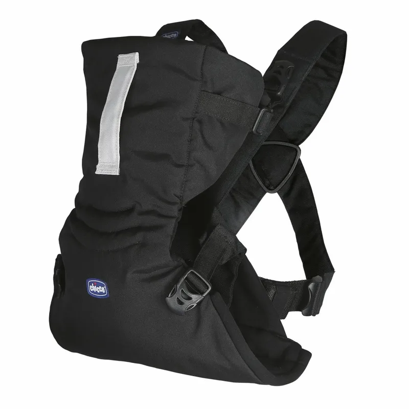 EasyFit ergonomische babydrager - draagzak vanaf de geboorte tot 9 kg - IHDI heupvriendelijk - 2 draagstanden - Black Night fra Chicco i Zwart – produktbillede