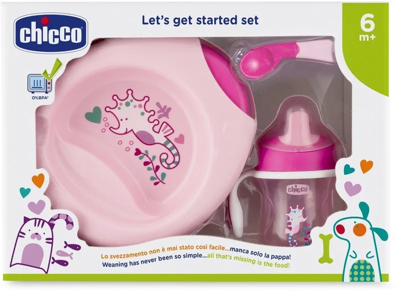 Eetset Junior 16 Cm 3-delig de Chicco en Rose – photo produit