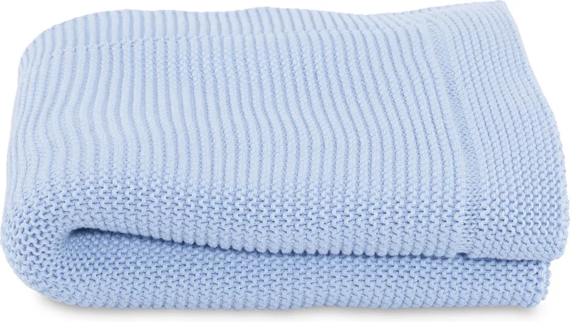GEBREIDE DEKEN 100% KATOEN von Chicco in Ocean – Produktfoto
