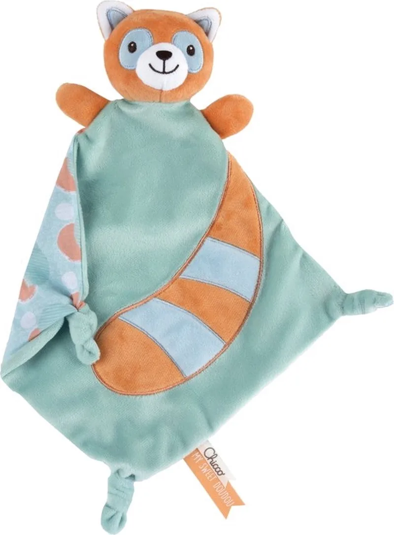 My Sweet Doudou Rode Panda - Knuffeldoekje - Mintgroen van Chicco in Rood, Mint – productfoto