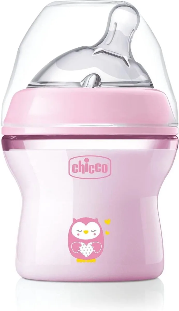 NaturalFeeling babyfles 150ml 0 maanden - Anti-koliekfles fra Chicco i Multicolor – produktbillede