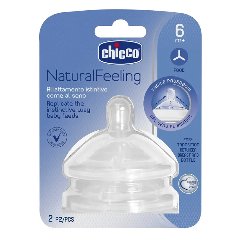 Naturalfeeling Tétine Débit Bouillie 2 Unités de Chicco – photo produit 1 sur 2