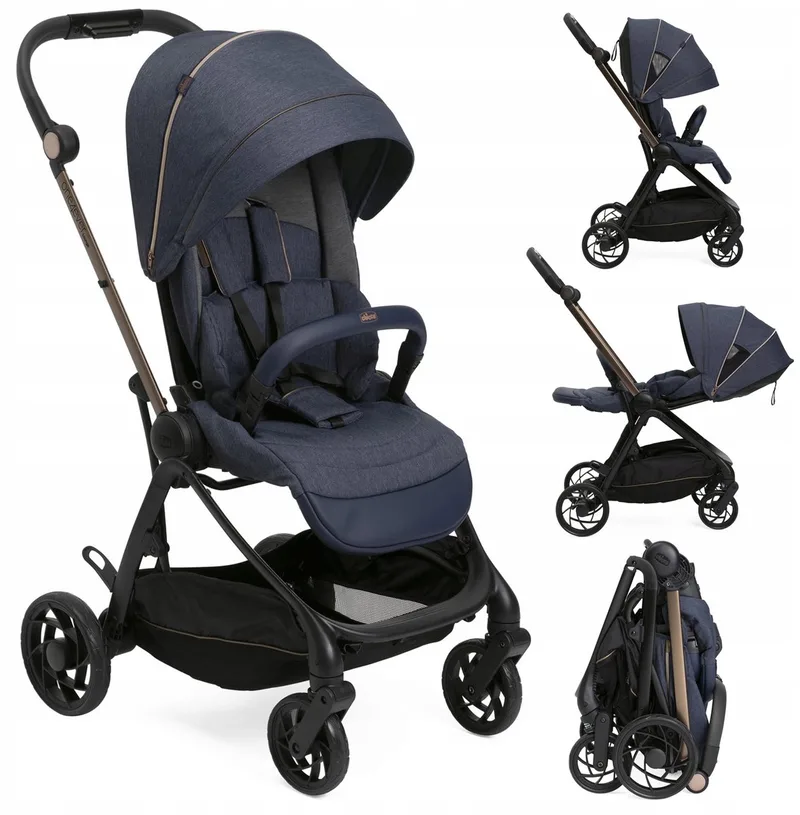 One4Ever Lounge Kinderwagen - Lichtgewicht, Omkeerbaar, 22kg by Chicco in Blauw – product photo