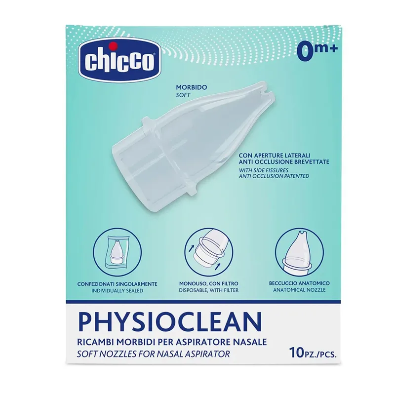 Physioclean Neusaspirator Reserveonderdelen 10 Eenheden fra Chicco – produktbillede 1 af 6