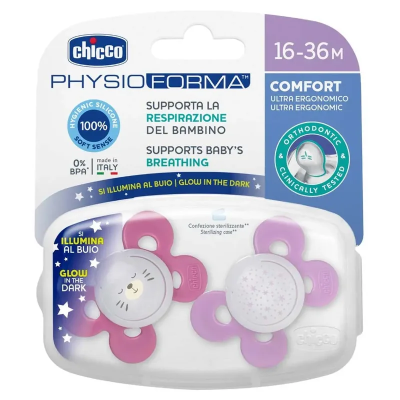 Physioforma Comfort Silikon Napp 2 Enheter från Chicco – produktbild 1 av 6