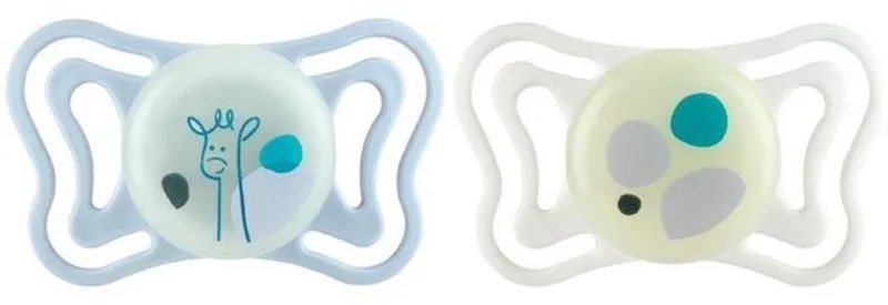 PhysioForma fopspeen siliconen 2-6 maanden 2st från Chicco i Blå – produktbild