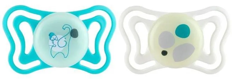 PhysioForma fopspeen siliconen 6-16 maanden 2 stuks van Chicco in Zilver – productfoto