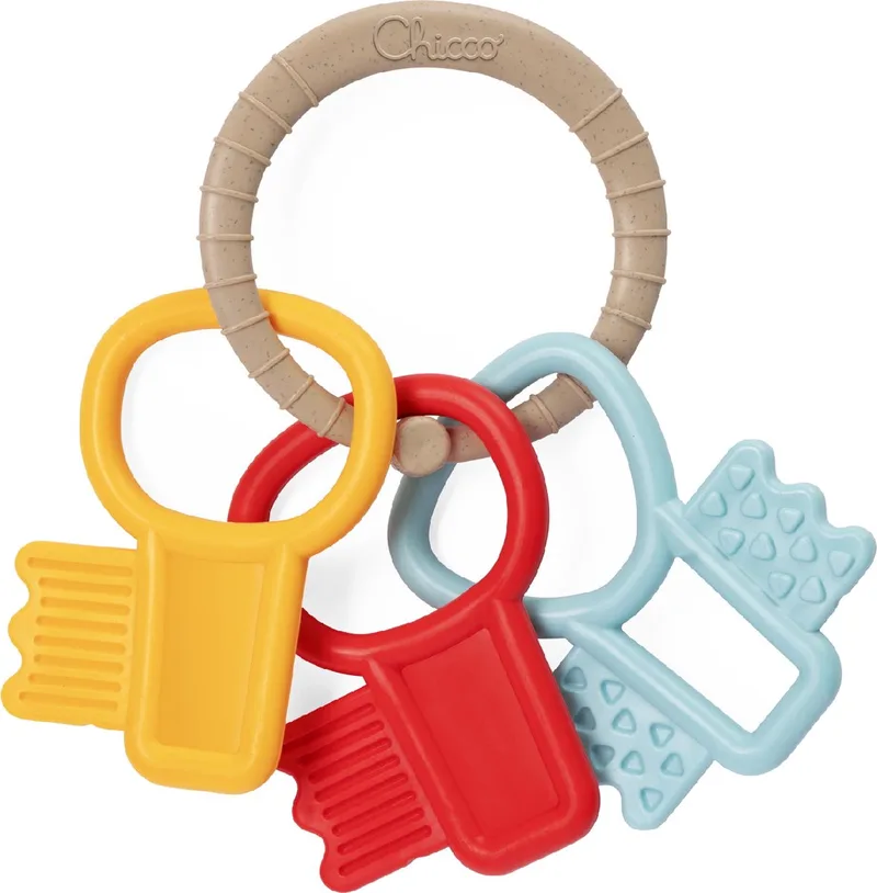 Sleutelbos Bijtring - ECO+ (3-18 M) de Chicco en Beige, Bleu, Rouge, Jaune – photo produit