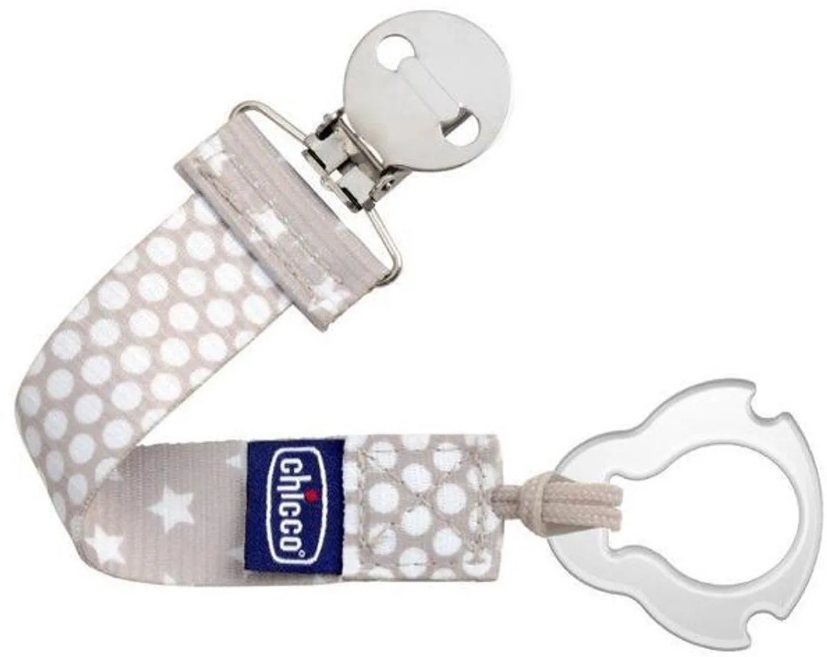 speenkoord 2-in-1 met clip - Speenketting de Chicco en Zand – photo produit
