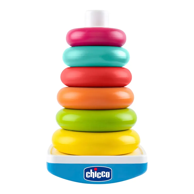 Stapelturm Ring Tower van Chicco in Meerkleurig, 15 × 15 × 25,5 mm – productfoto