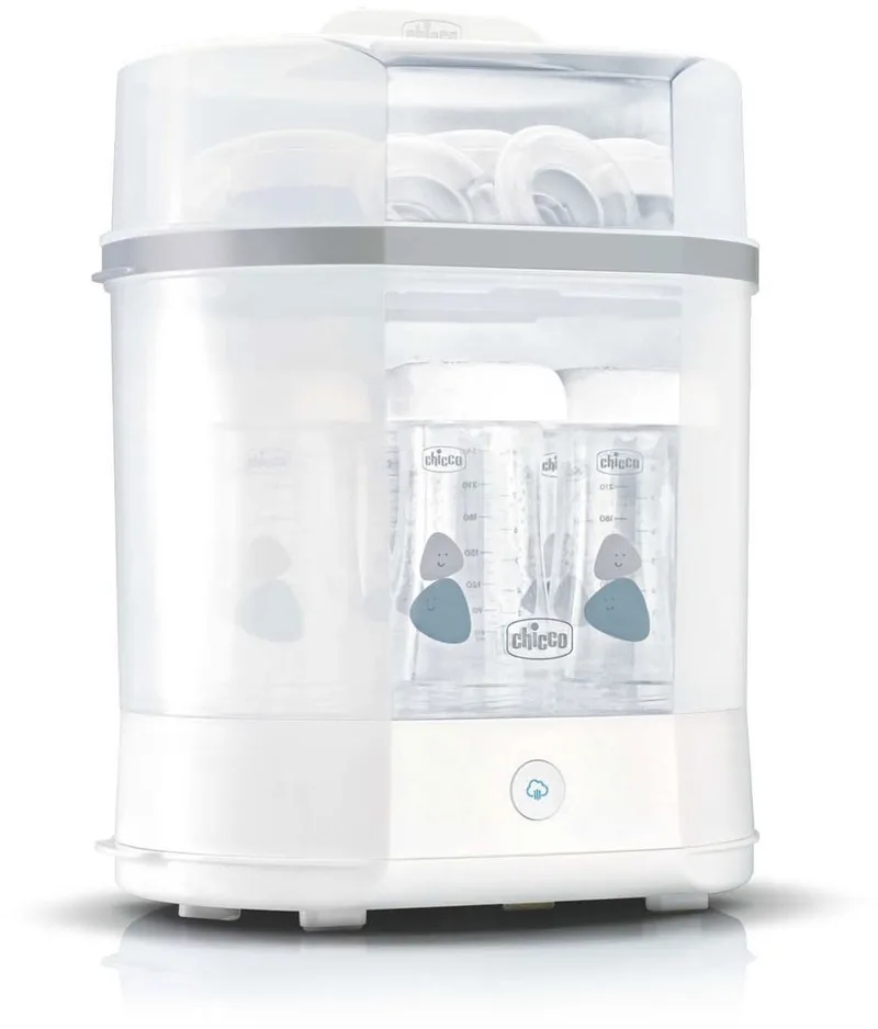 SterilNatural 3-in-1 Sterilisator - Steriliseert in 5 Minuten met Stoom | Tot 6 Flessen | 0m+ by Chicco in Multicolor – product photo