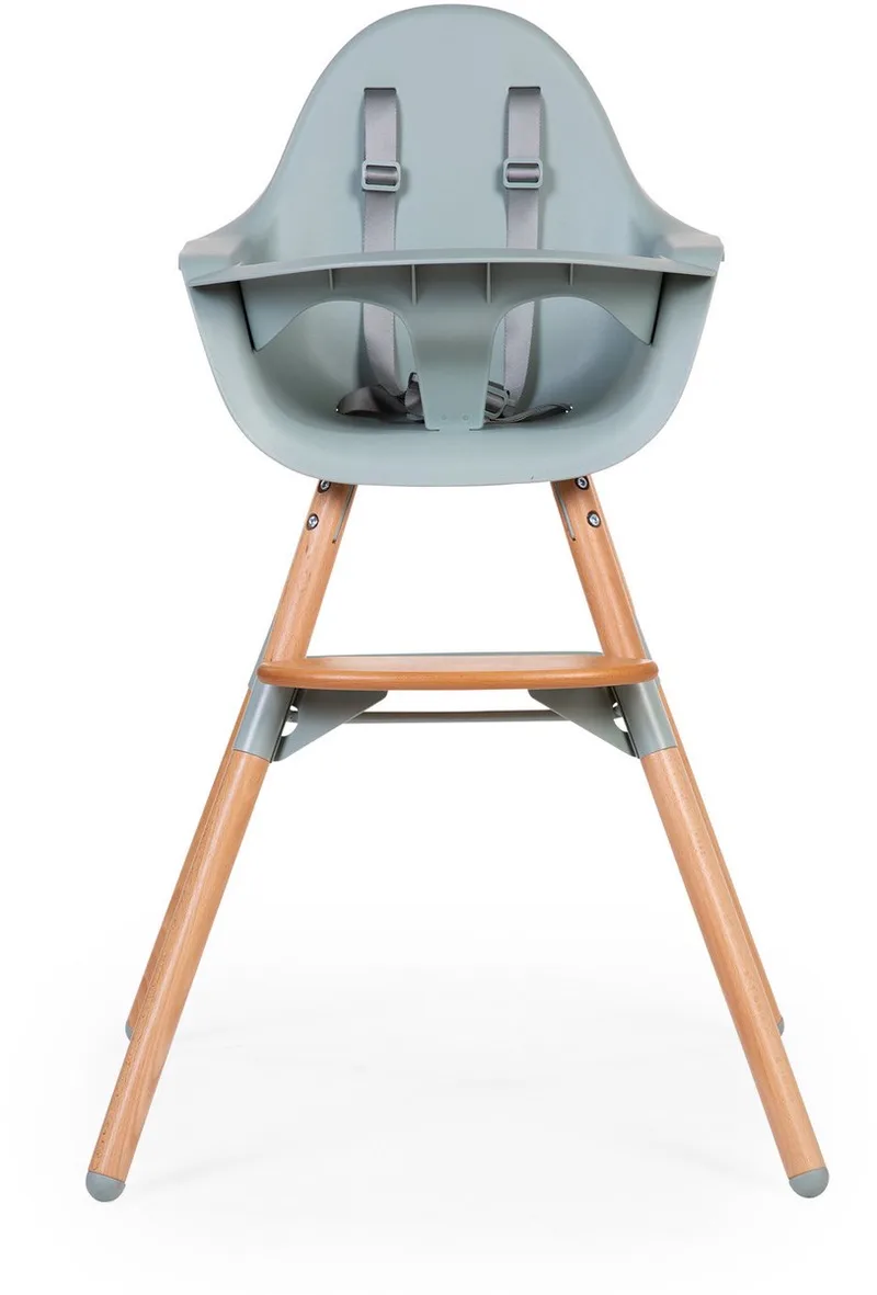 Evolu Kinderstoel Munt - Meegroeistoel voor Kinderen van 6 Maanden tot 6 Jaar - Twee Tafelhoogtes van 50 en 75 cm, Uitbreidbaar naar 90 cm - 5-Punts Gordel en Afneembare Veiligheidsbeugel - 56 x 56 x 92 cm by Childhome in Groen – product photo