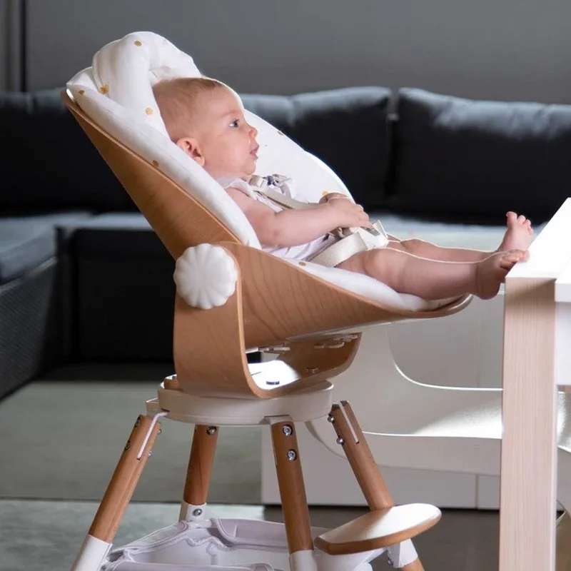 Evolu Newborn zitje - Verstelbare Kinderstoel - 5-punts gordel - Hout - 48 x 50 x 38 cm von Childhome in Weiß – Produktfoto