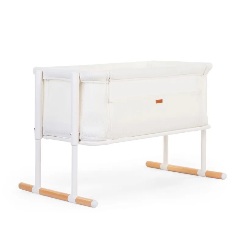 Evolux Co-Sleeper - 2-in-1 Aanschuifwieg en Zelfstandig Wiegje - 7 Verstelbare Hoogtes en Schuine Stand tegen Reflux - 3D Air Mesh voor Luchtcirculatie en Zicht - Van 0 tot 6 Maanden - 97 x 64 x 85 cm - Naturel/Wit von Childhome in Weiß – Produktfoto 3 von 4