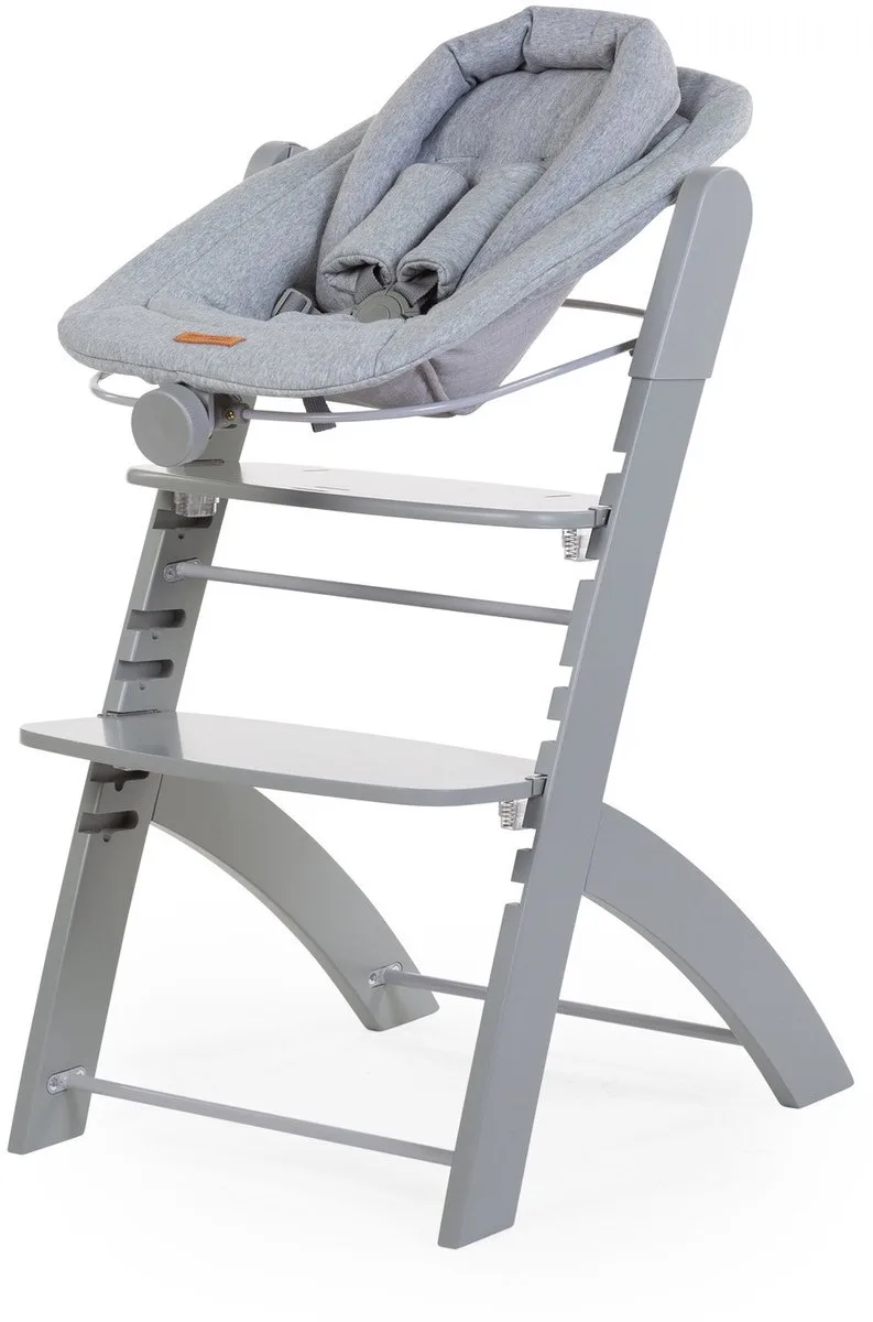 Evosit Newborn Zitje voor Evosit en Lambda 3 - Kinderstoel Newborn vanaf de Geboorte tot 9 kg - Verstelbare Rugleuning met Draaiknop - 5-Punts Harnas met Zachte Schouderpads - Inclusief Jersey Hoes de Childhome en Gris – photo produit