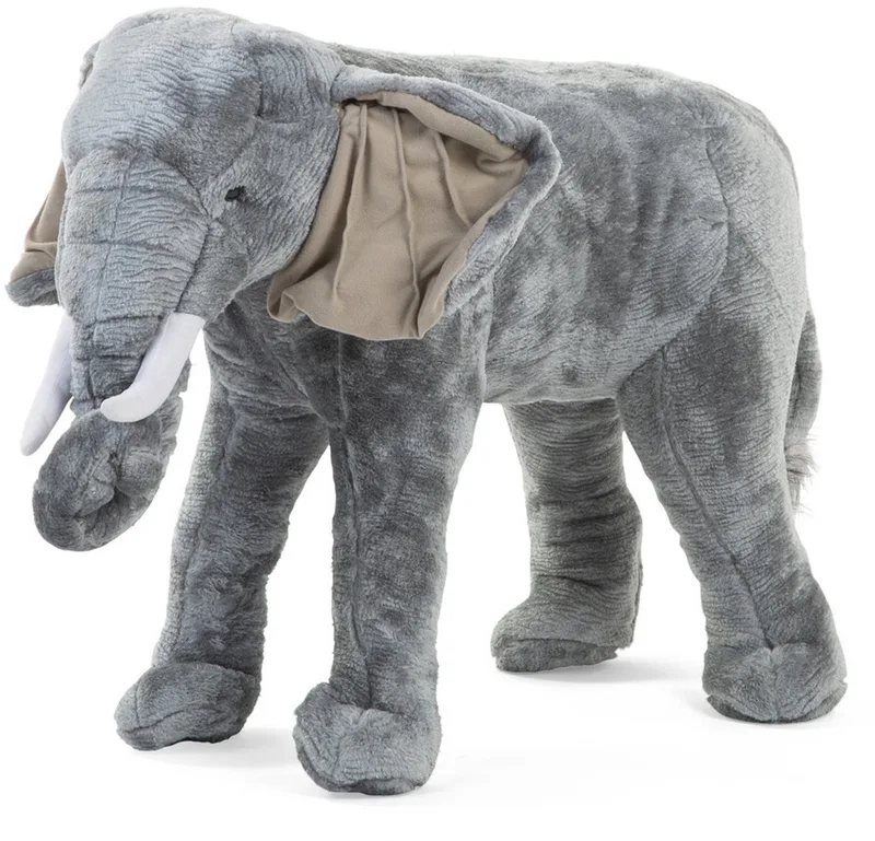 Staande olifant - Knuffel - Pluche - Speelgoed dieren - Grijs - 70x40x60 Cm von Childhome in Anthrazit – Produktfoto