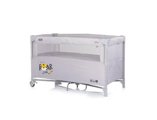 Baby-Reisebett Relax, 2 Ebenen, als Beistellbett nutzbar, Seiteneingang, Faltmatratze de Chipolino en Gris – photo produit 2 sur 5
