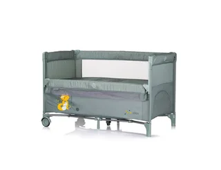 Baby-Reisebett Relax, 2 Ebenen, als Beistellbett nutzbar, Seiteneingang, Faltmatratze från Chipolino i Grön – produktbild 2 av 3