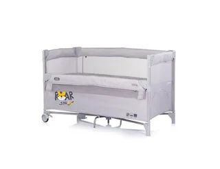 Baby-Reisebett Relax, 2 Ebenen, als Beistellbett nutzbar, Seiteneingang, Faltmatratze de Chipolino en Gris – photo produit 3 sur 5