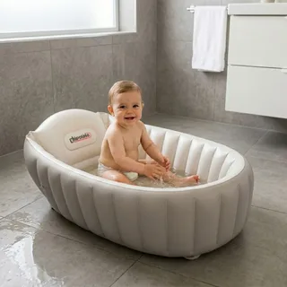 Babybadewanne Baby Cloud, aufblasbar, integrierter Sitz, inklusive Pumpe, platzsparend by Chipolino in Grey – product photo 2 of 2