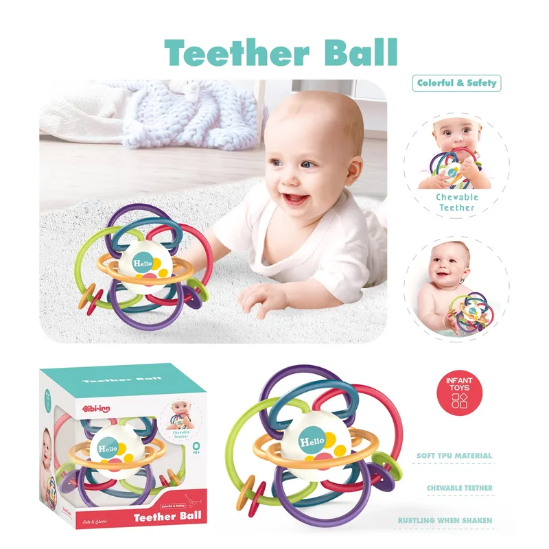 Rammelaar Chipolino Teether&Rattle Ball van Chipolino – productfoto