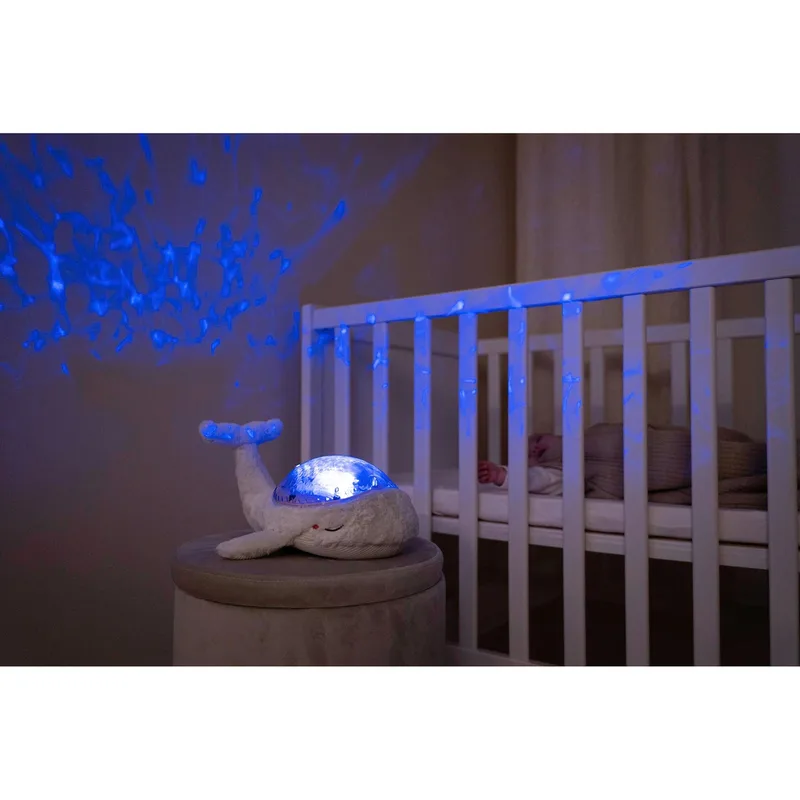Nachtlampje projector Tranquil Whale van Cloud B in Wit, 29,8 × 30,5 × 20 mm – productfoto