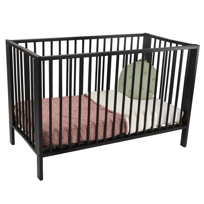 Ledikant Colorfull Home Skladane Inklapbaar 60x120 Beuken/Black van Colorfull Home – productfoto 2 van 4
