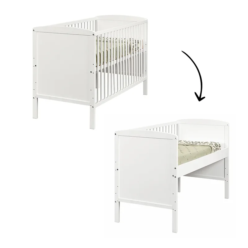Meegroei Ledikant/Co-sleeper Colorfull Home Lya2 Beuken White 60x120 de Colorfull Home – photo produit 1 sur 4