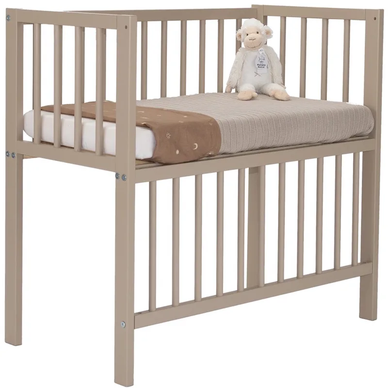 Wieg - Co-Sleeper - Aanschuifwieg - 40x80 cm - Sand van Colorfull Home in Beige, Zand – productfoto 1 van 4