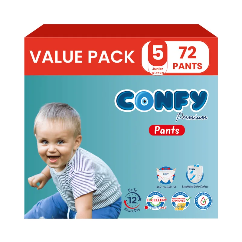 3x Confy Premium Luierbroekjes Maat 5 Junior 11-18kg 24 stuks fra Confy – produktbillede