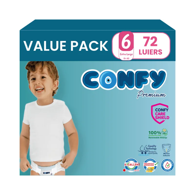 3x Confy Premium Luiers Maat 6 XL 15+kg 24 stuks von Confy – Produktfoto