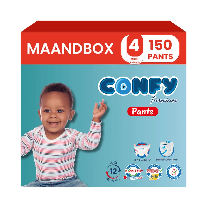 5x Confy Premium Luierbroekjes Maat 4 Maxi 9-14kg 30 stuks fra Confy – produktbillede