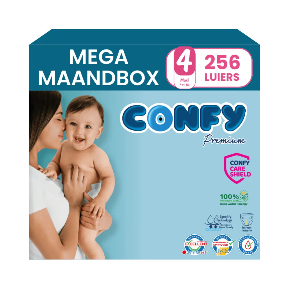8x Confy Premium Luiers Maat 4 Maxi 7-14kg 32 stuks by Confy – product photo