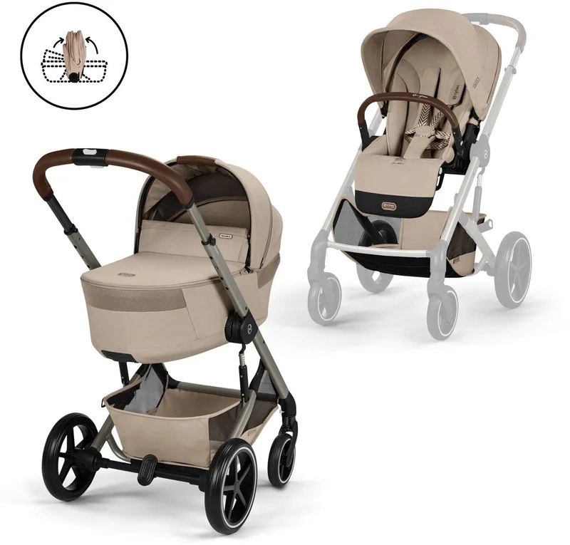 Balios S Lux - kinderwagen - 2-in-1 - met opvouwbare wieg - 2026 van Cybex in Almond Beige – productfoto