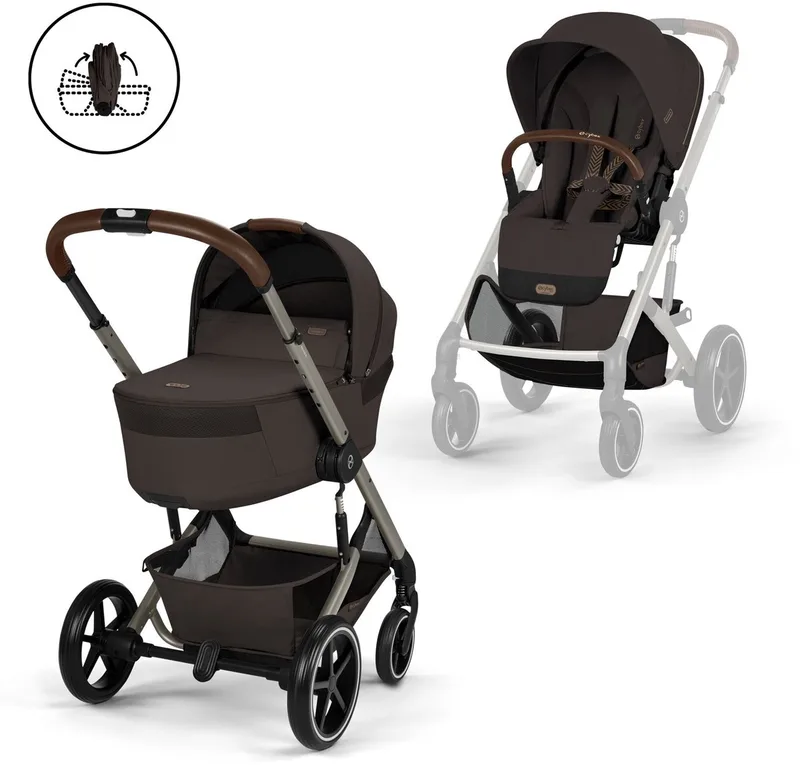 Balios S Lux - kinderwagen - 2-in-1 - met opvouwbare wieg - 2026 van Cybex in Chocolate Brown – productfoto
