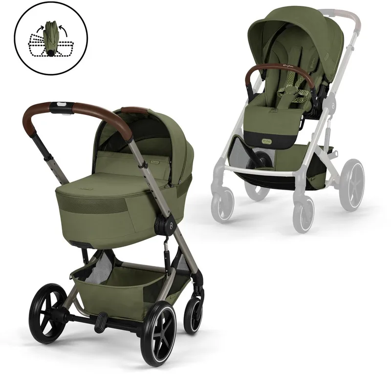 Balios S Lux - kinderwagen - 2-in-1 - met opvouwbare wieg - 2026 de Cybex en Moss Green – photo produit