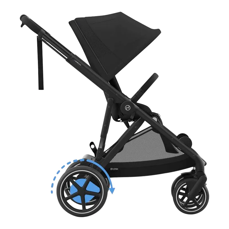e-Gazelle S - Kinderwagen - Black Frame von Cybex in Moon Black – Produktfoto 2 von 2