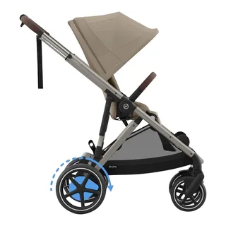 e-Gazelle S - Kinderwagen - Taupe Frame von Cybex in Almond Beige – Produktfoto 2 von 2