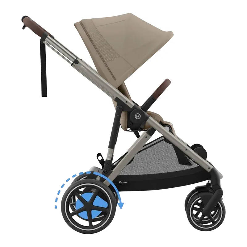 e-Gazelle S - Kinderwagen - Taupe Frame von Cybex in Almond Beige – Produktfoto 2 von 2
