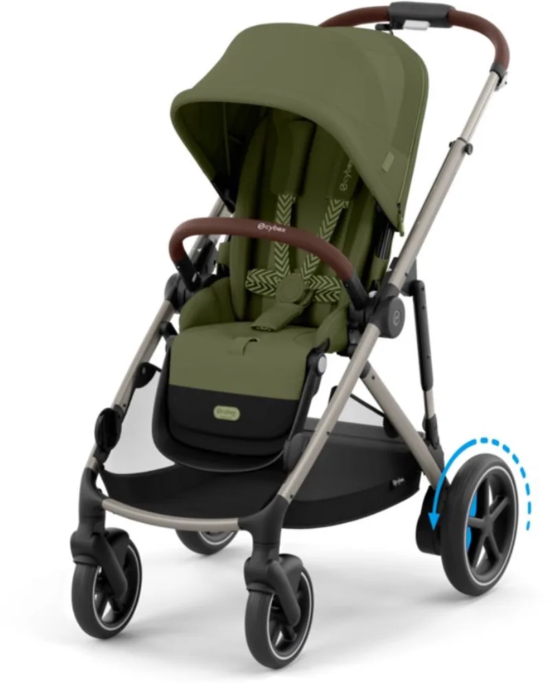 e-Gazelle S - Kinderwagen - Taupe Frame van Cybex in Moss Green – productfoto