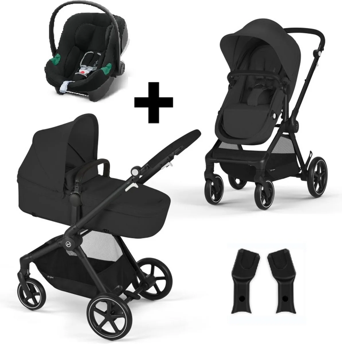 Eos Basic - Kinderwagen - 3-in-1 Set - Incl. Aton B2 i-Size Autostoel van Cybex in Zwart – productfoto
