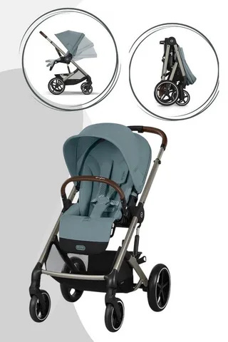 Kinder-Buggy Balios S Lux Kinderwagen - Kollektion 2025/2026, Mit Sitzeinheit und Einkaufskorb (10 kg), ab Geburt - 4 Jahre (22 kg) von Cybex in Grau – Produktfoto 1 von 6