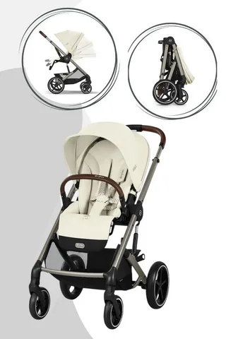 Kinder-Buggy Balios S Lux Kinderwagen - Kollektion 2025/2026, Mit Sitzeinheit und Einkaufskorb (10 kg), ab Geburt - 4 Jahre (22 kg) von Cybex in Beige – Produktfoto 1 von 6