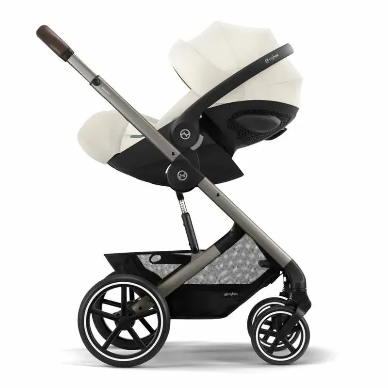 Kinder-Buggy Balios S Lux Kinderwagen - Kollektion 2025/2026, Mit Sitzeinheit und Einkaufskorb (10 kg), ab Geburt - 4 Jahre (22 kg) von Cybex in Beige – Produktfoto 5 von 6