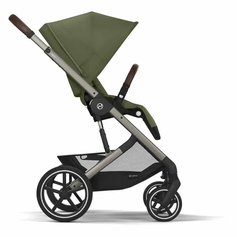 Kinder-Buggy Balios S Lux Kinderwagen - Kollektion 2025/2026, Mit Sitzeinheit und Einkaufskorb (10 kg), ab Geburt - 4 Jahre (22 kg) von Cybex in Grün – Produktfoto 5 von 6