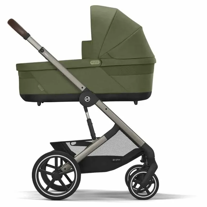 Kinder-Buggy Balios S Lux Kinderwagen - Kollektion 2025/2026, Mit Sitzeinheit und Einkaufskorb (10 kg), ab Geburt - 4 Jahre (22 kg) von Cybex in Grün – Produktfoto 4 von 6