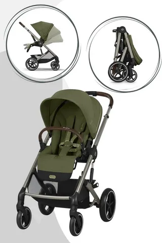 Kinder-Buggy Balios S Lux Kinderwagen - Kollektion 2025/2026, Mit Sitzeinheit und Einkaufskorb (10 kg), ab Geburt - 4 Jahre (22 kg) von Cybex in Grün – Produktfoto 1 von 6
